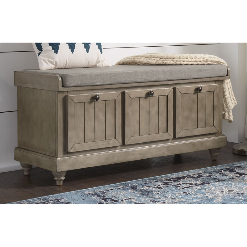 Gracie Oaks Dakota Antique Finish Flip Top Storage Bench & Reviews